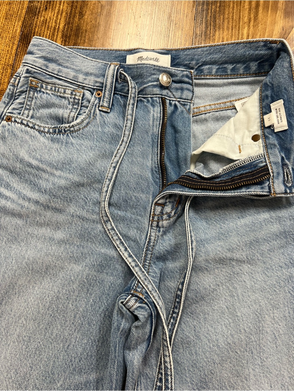 Madewell The Ultimate Wide-Leg Jean Airy Denim in Raebrook Wash Size 23 - Picture 12 of 16